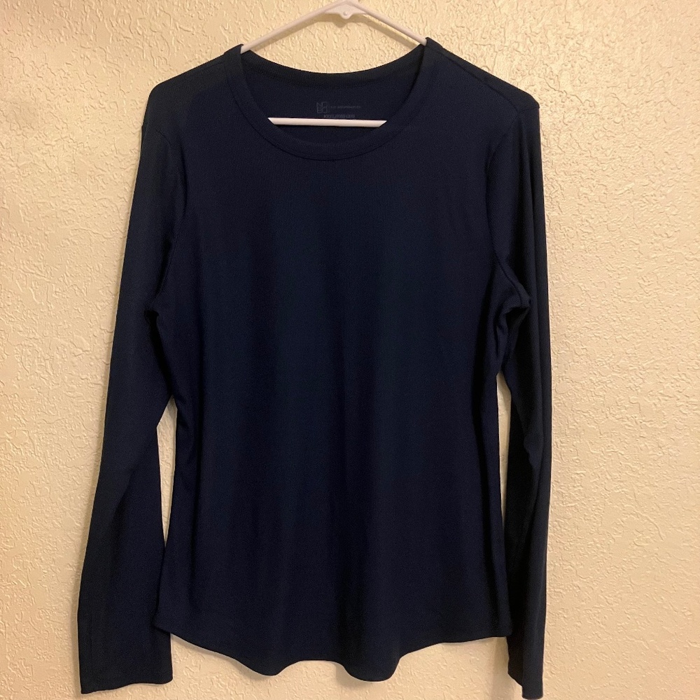 NOBO No Boundaries T-Shirt Women Dark Blue Long Sleeve Crew Neck - XXXL/3XG (21)